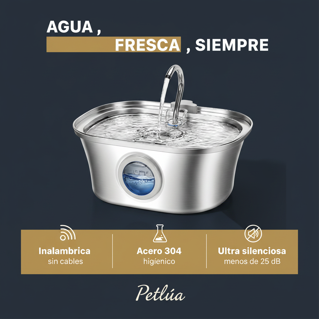 PetLúa Premium 3.2 L Stainless Steel Pet Water dispenser