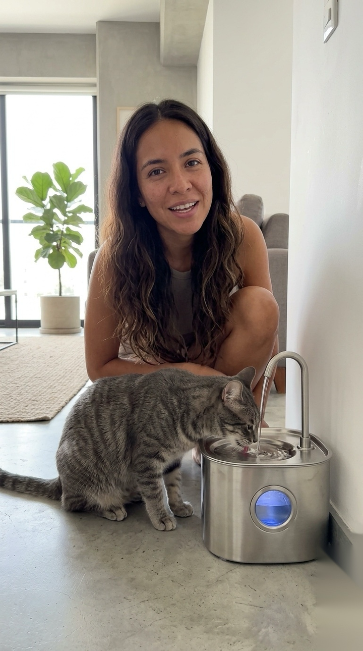 Mi gato dejó de tomar del lavabo finalmente